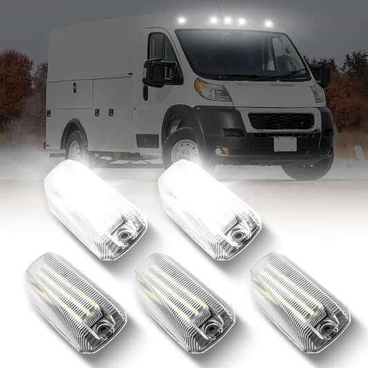 AUTOONE Upgraded White Cab Roof Top LED Marker Lights Kit