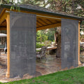 Waterproof Outdoor Sheer Curtains 4 Panels 52W x 84L Grey - Patio