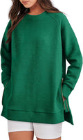 Caracilia Women's Oversized Sweatshirt with Stylish Side Zipper