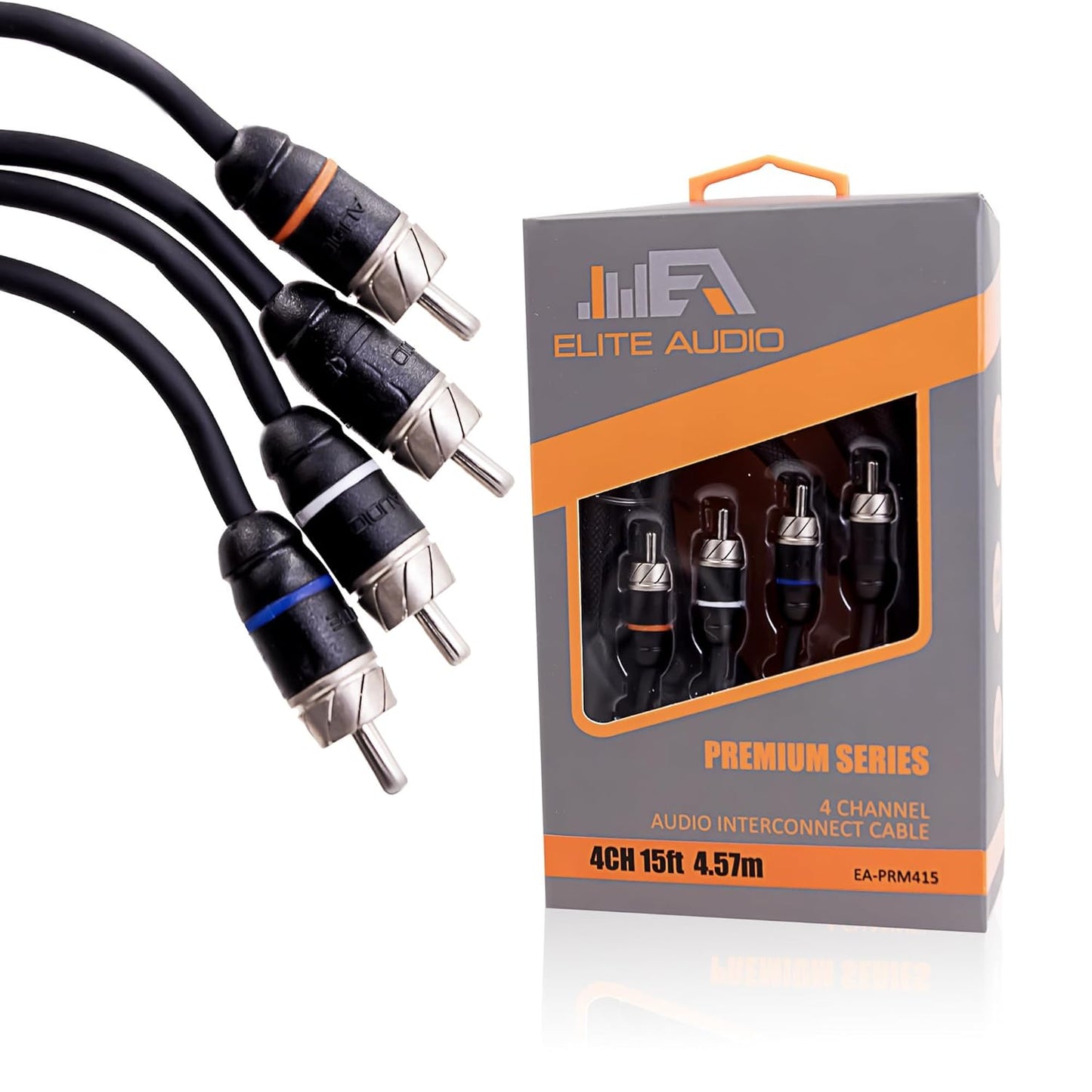 Premium 15ft 4-Channel RCA Audio Cable for Superior Sound