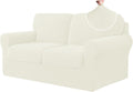CHUN YI 5 Piece Loveseat Covers for 2 Cushion Couch - Pet-Friendly Fit