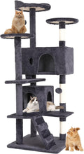54ft Cat Tree Tower - Sturdy Multi-Level Activity Center