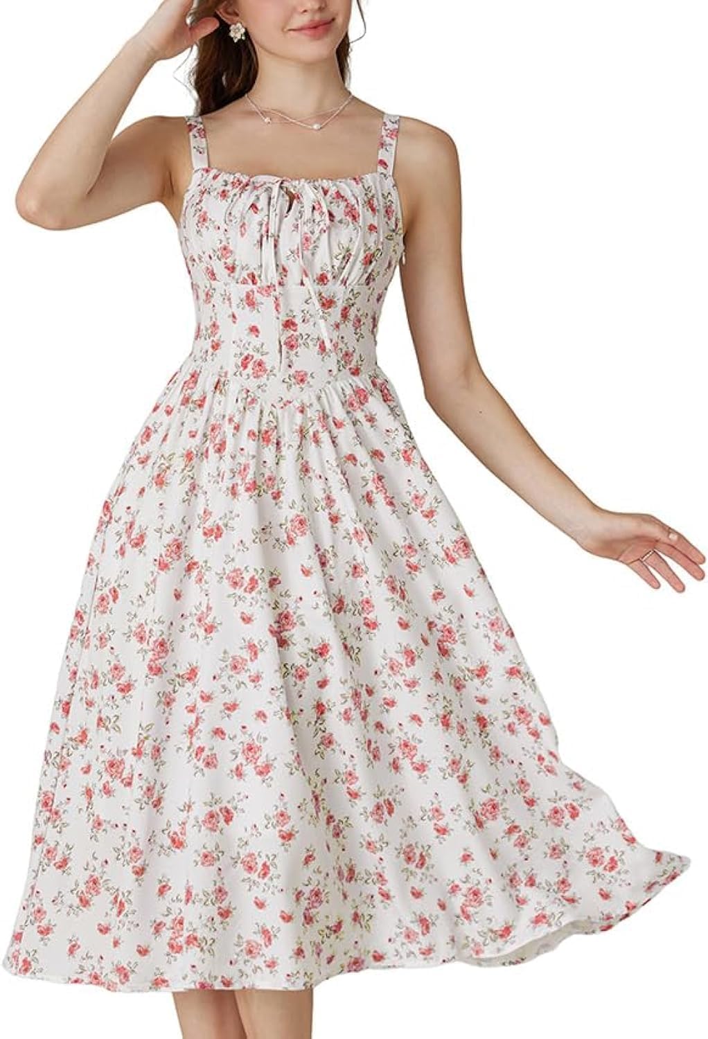 Floral Printed Corset Dress for Stylish Summer Outfits