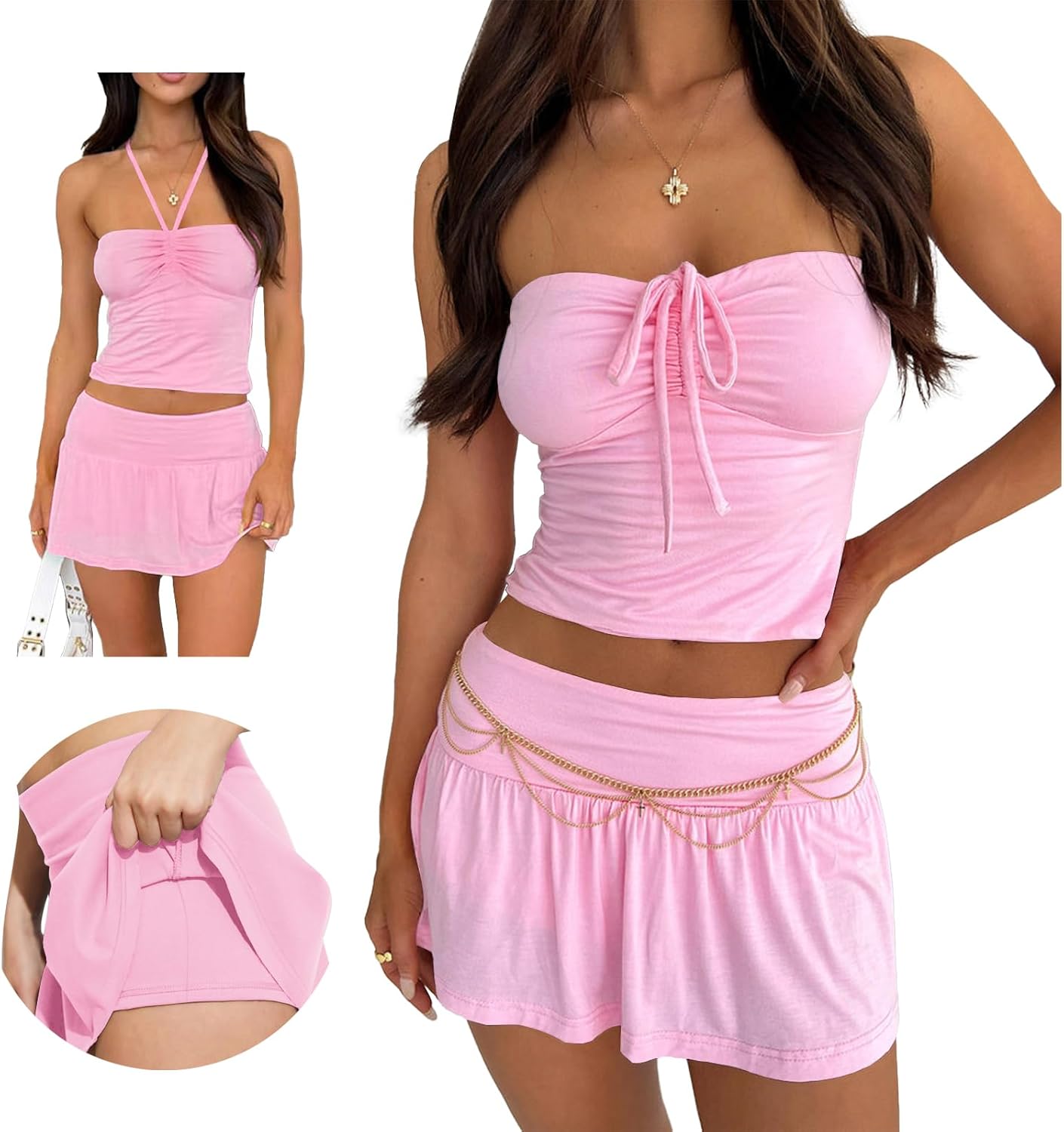 Hafailia Summer Two Piece Outfits for Women - Y2K Style
