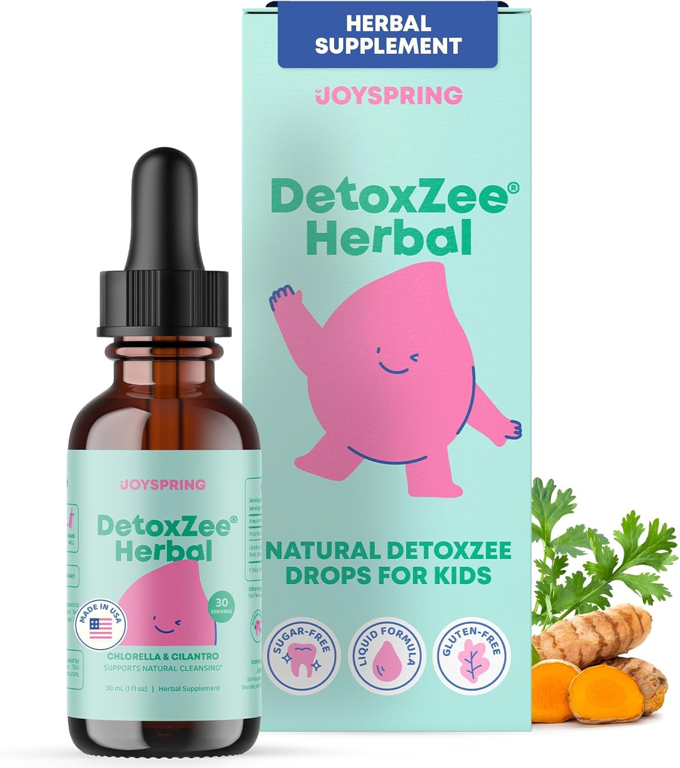 JoySpring Herbal Detox for Kids - Cilantro Extract Cleanse