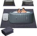 100 in x 100 in Thick Inflatable Hot Tub Mat - Heavy Duty Floor
