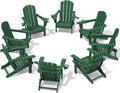 Adirondack Chair with Cup Holders - Folding HDPE Outdoor Chair Set