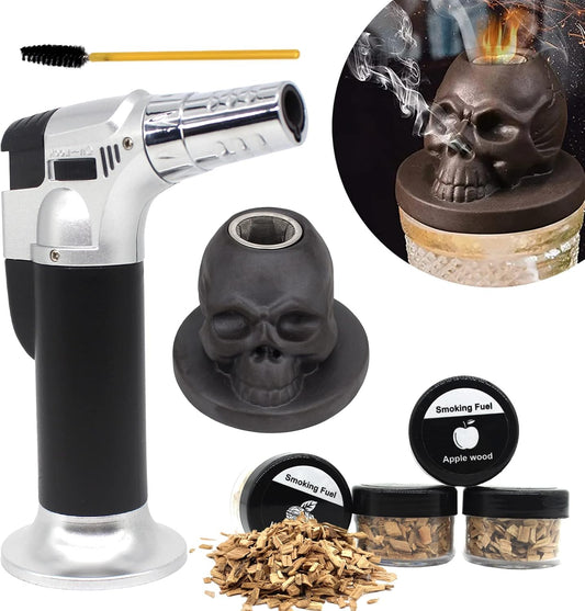 Skull Cocktail Smoker Kit - Flavorful Whiskey Experience