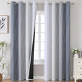 Grey Ombre Blackout Curtains 52Wx90L 2 Panels Set - Full Room