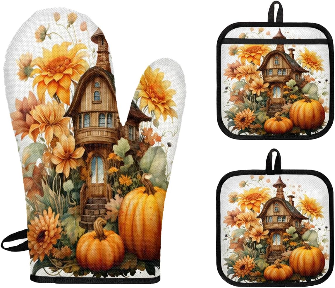 Pumpkin Patch Oven Mitts