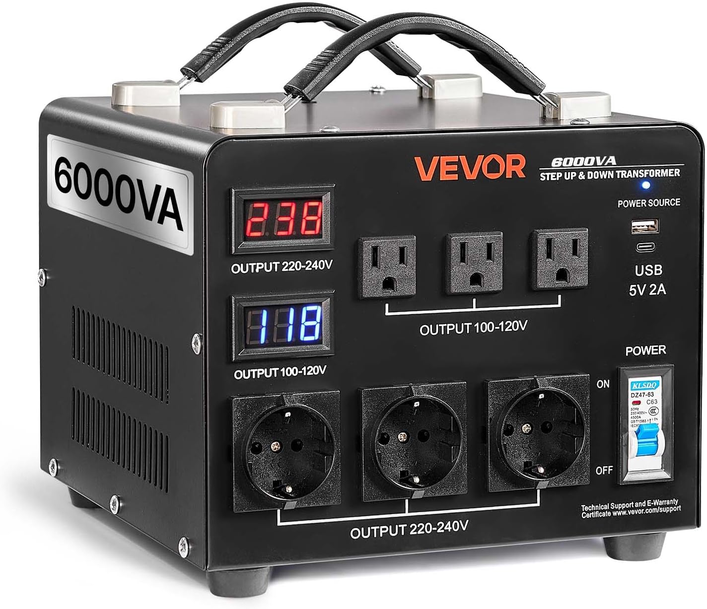 VEVOR Voltage Converter Transformer for Safe Power Conversion