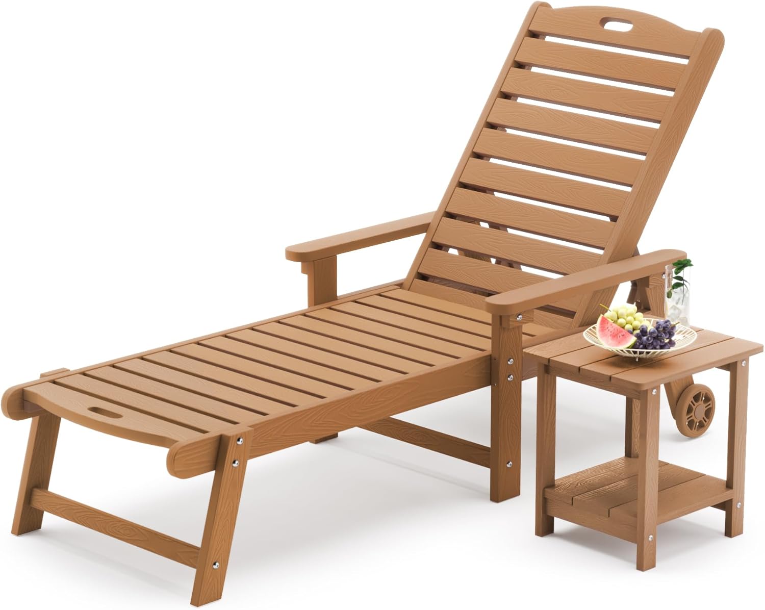 LUE BONA Chaise Lounge Chair with Table for Ultimate Relaxation