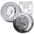 2025 2 oz British Silver Royal Tudor Beasts Queen's Panther Coin - BU