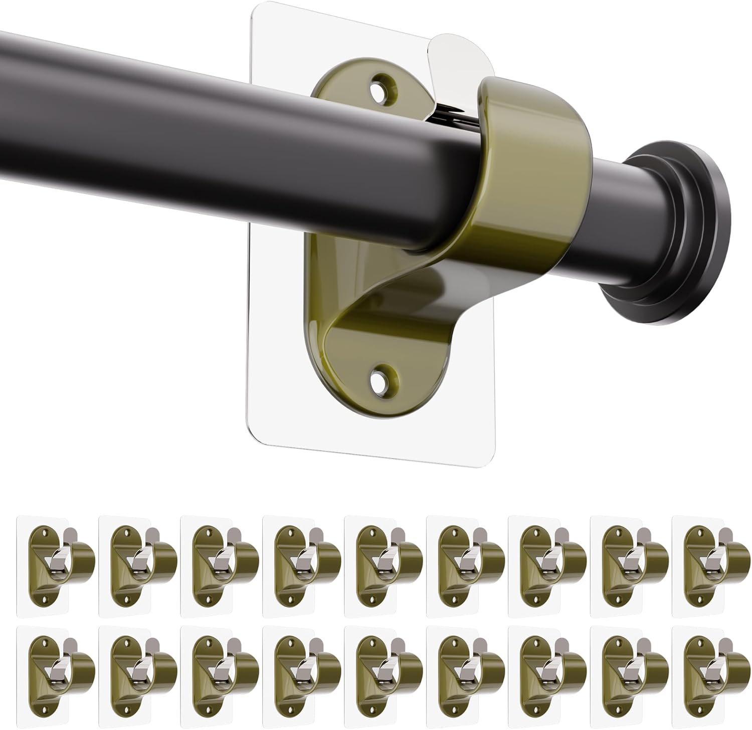 Self Adhesive Curtain Rod Holders for Easy Installation
