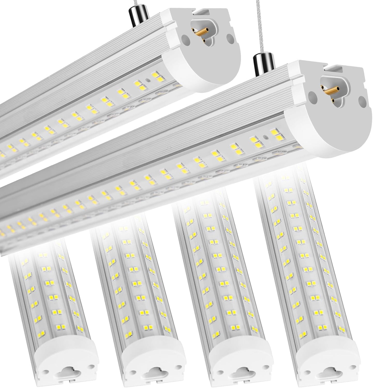 8FT U Shape LED Shop Light Set - Super Bright 20000LM Lighting