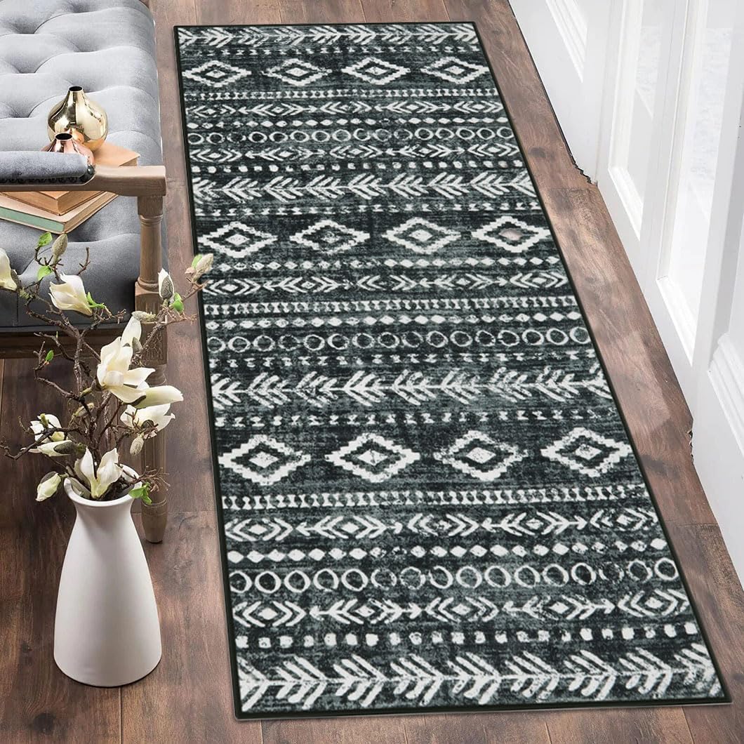 Lahome Washable Rug Runners for Hallways Non Slip Boho Design