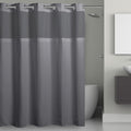 Hookless Its A Snap! Waffle Shower Curtain with Sheer Window - Easy