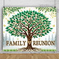 Family Reunion Backdrop 10x8ft Green Family Tree Photography