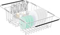 Large Dish Drainer Rack in Sink Adjustable Expandable - Rustproof 304