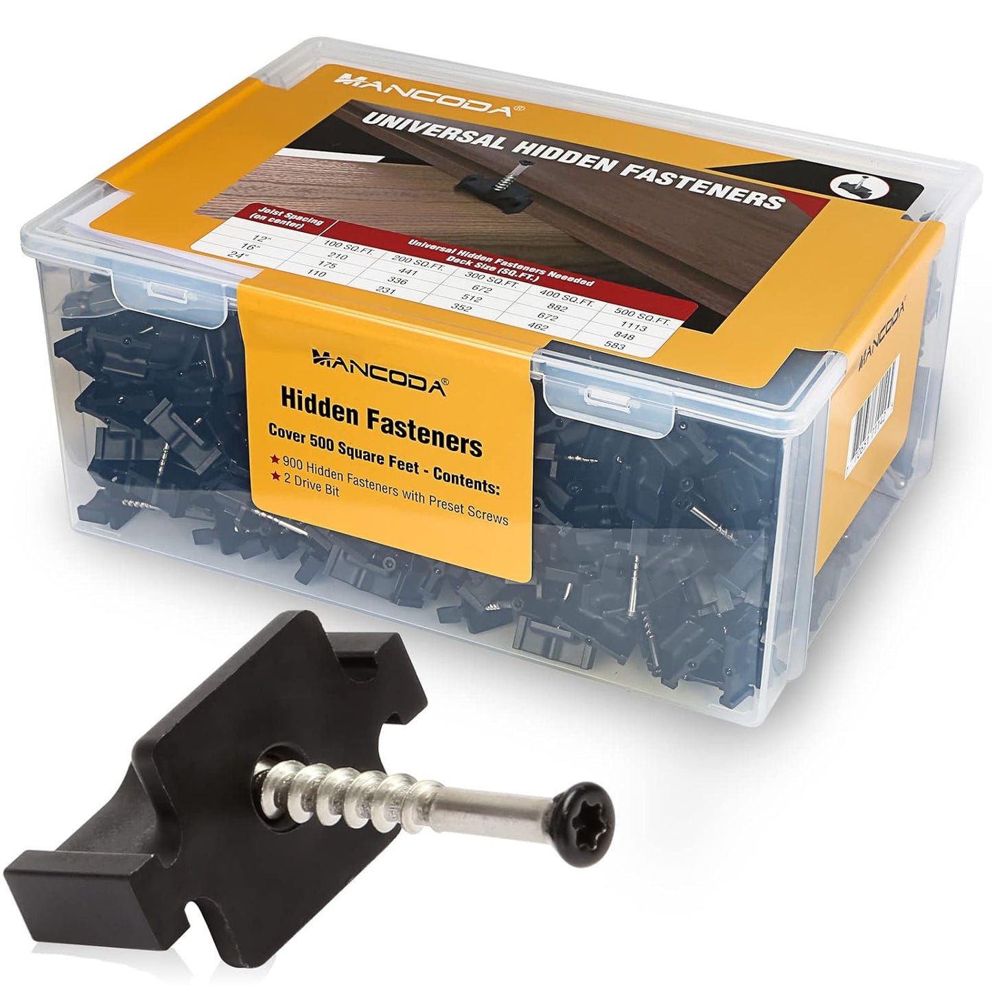 Hidden Deck Fasteners for Composite Decking - 900 Pack Solution