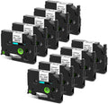 12mm 0.47 Laminated White Label Tape 10-Pack - Durable Replacement