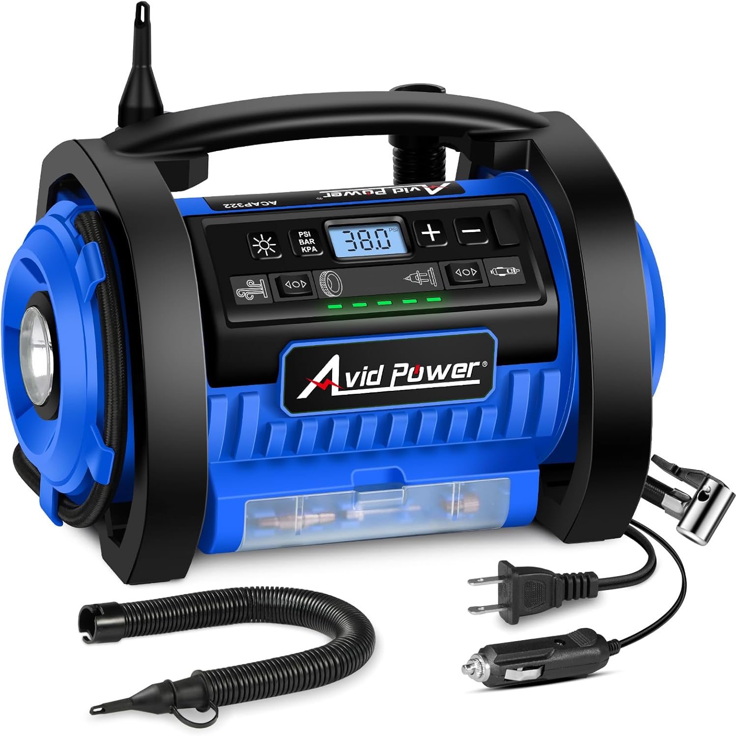 AVID POWER Dual Motor Tire Inflator - Fast Inflation/Deflation