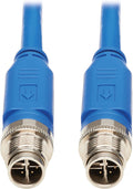 Cat6 M12 X-Code Ethernet Cable Blue - Industrial Gigabit, IP68