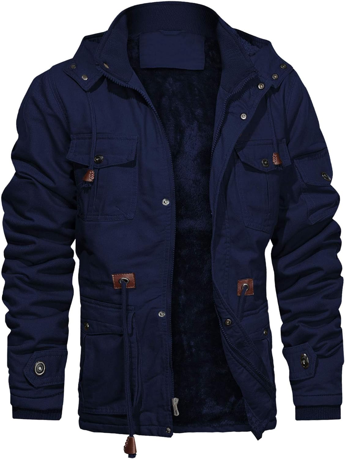 CHEXPEL Men's Thick Winter Jackets with Hood for Cold Weather