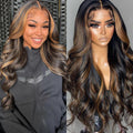 13x6 Ombre Lace Front Wig Human Hair 1B/30 Body Wave - Natural
