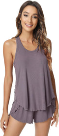 NACHILA Pajamas for Women Viscose Bamboo Tank and Shorts Set - Cool 3%