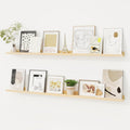 Picture Ledge Shelf Set of 2, Solid Pine Wood 48 in for Kids