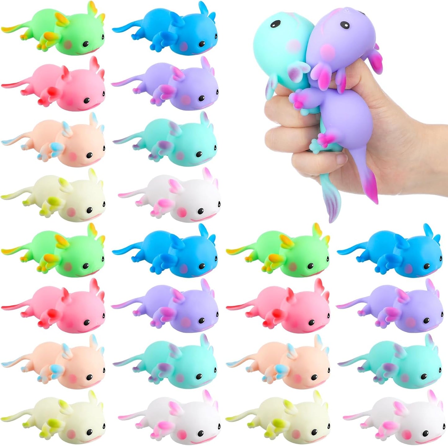 24 Pcs Axolotls Stress Relief Toys for Fun and Relaxation