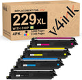 TN229XL Compatible Toner Cartridge 4-Pack - High Yield Replacement