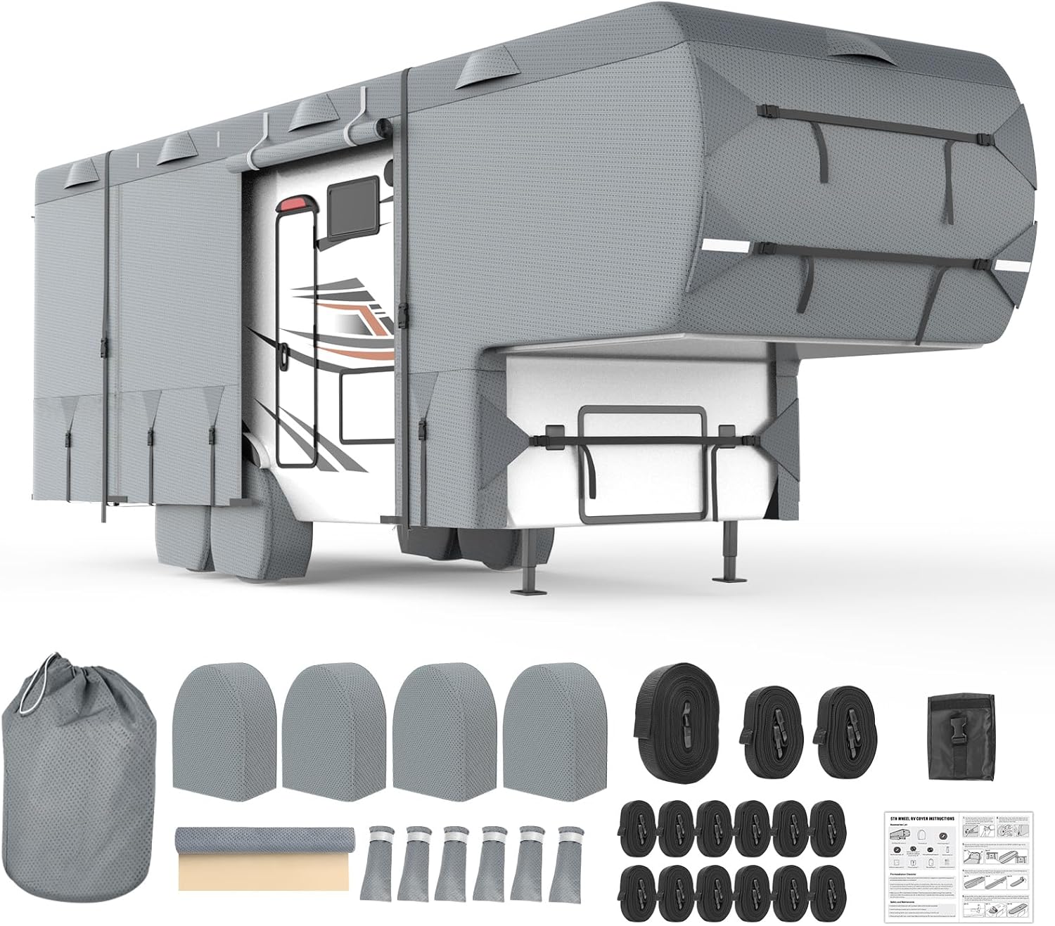 Mofeez 5th Wheel RV Cover 29-33ft Waterproof Windproof Protection