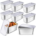 1/3 Size 6in Deep Stainless Steel Hotel Pans 8-Pack - Stackable Meal