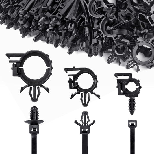 150pcs Car Wire Loom Routing Clips: Self-Locking Straps by UNIGT