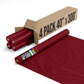 Burgundy Plastic Table Cover Roll 40in x 300ft - Durable Disposable
