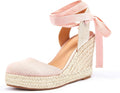 Womens Espadrilles Wedge Sandals Platform Closed Toe - Stylish Height