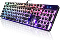Typewriter Style Mechanical Gaming Keyboard RGB Backlit - Retro Clicky