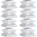 Solar Post Lights Outdoor 4 Modes Fence Deck Post Cap Light - 8 Pack