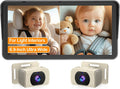 Baby Car Camera for 2 Kids 6.9in Split Screen Display - Dual HD