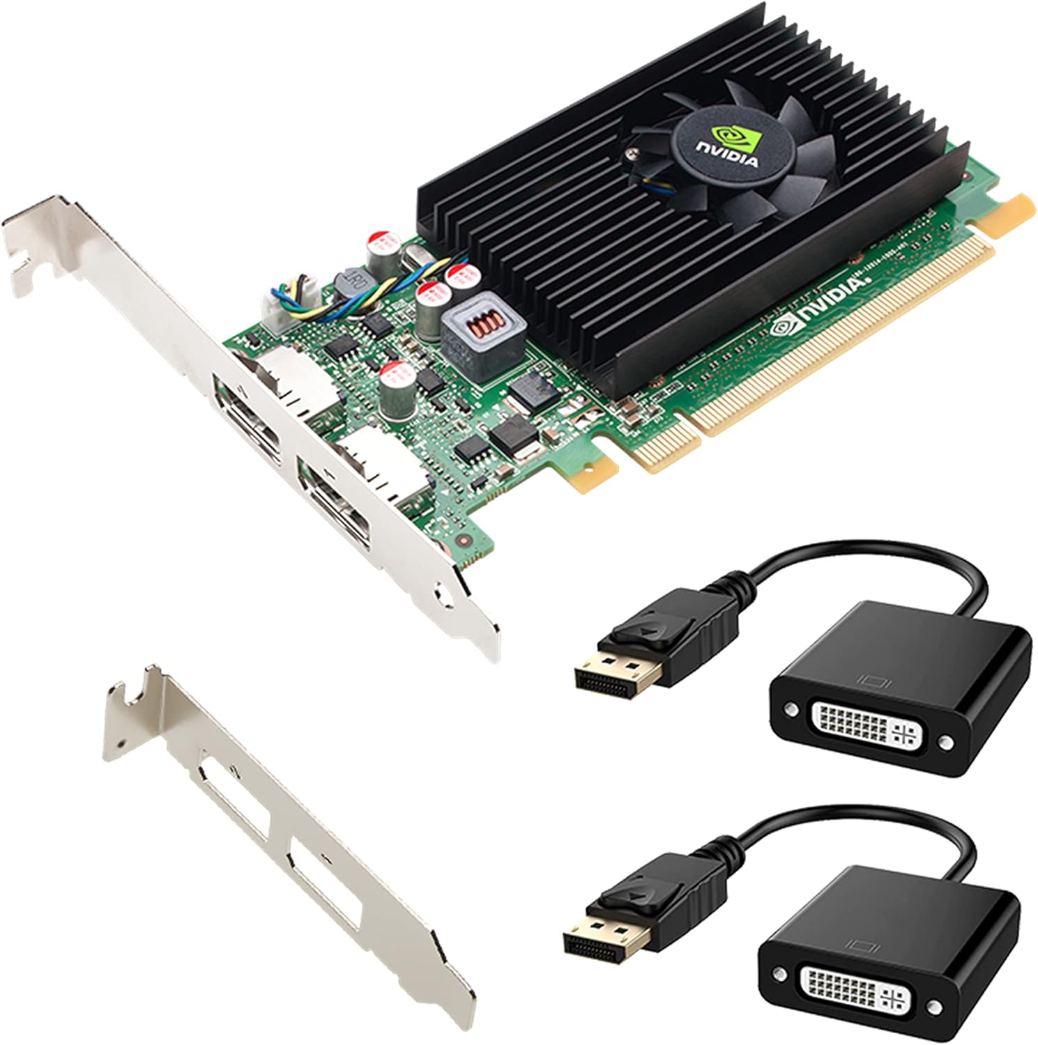 Quadro NVS 310 Dual DisplayPorts with DVI Adapters and Brackets