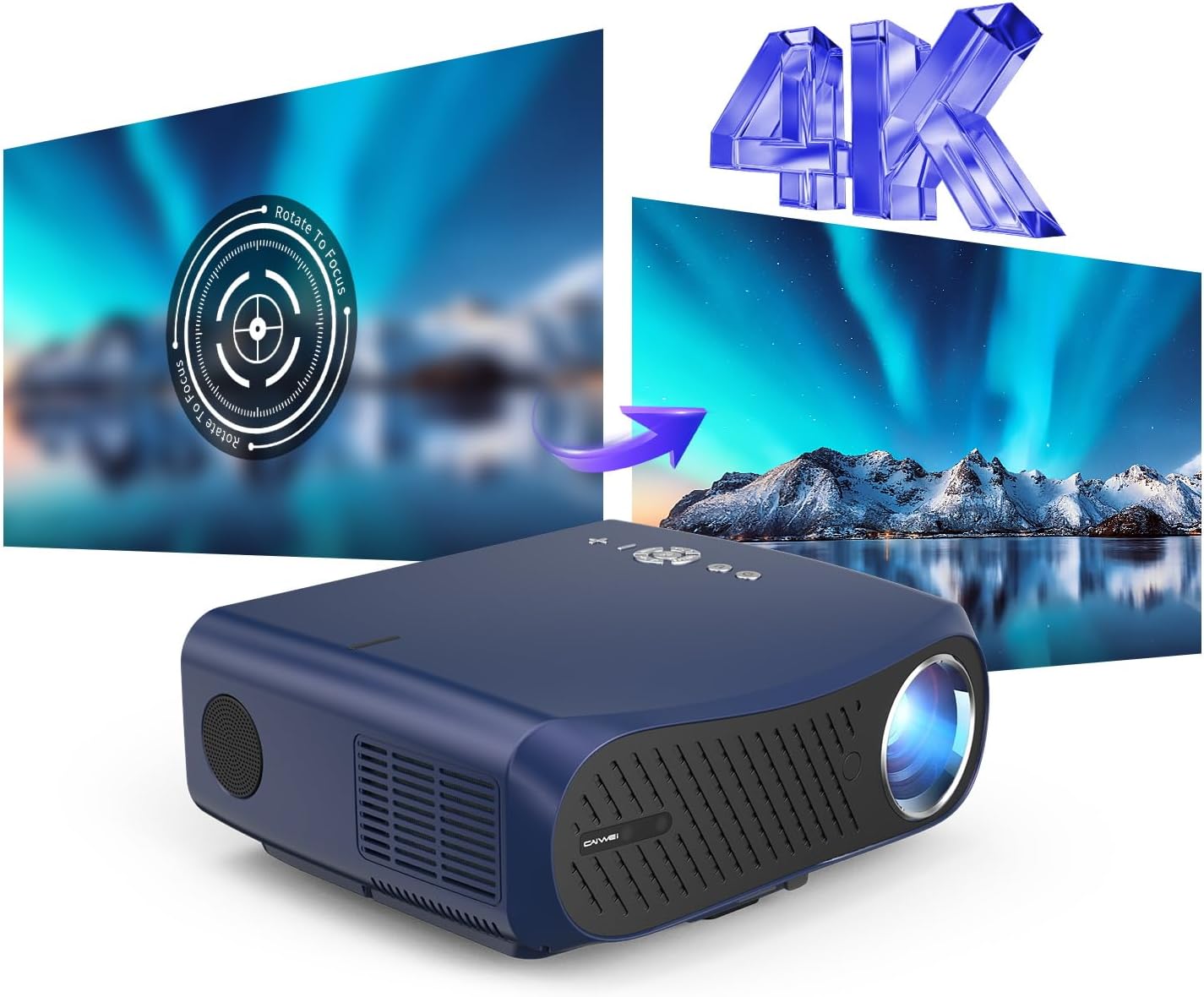 4K Ultra HD Smart Home Theater Projector with Dolby Audio