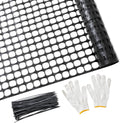 PotatoLife Plastic Mesh Fence 4ftx100ft Roll - Reusable Temporary Mesh