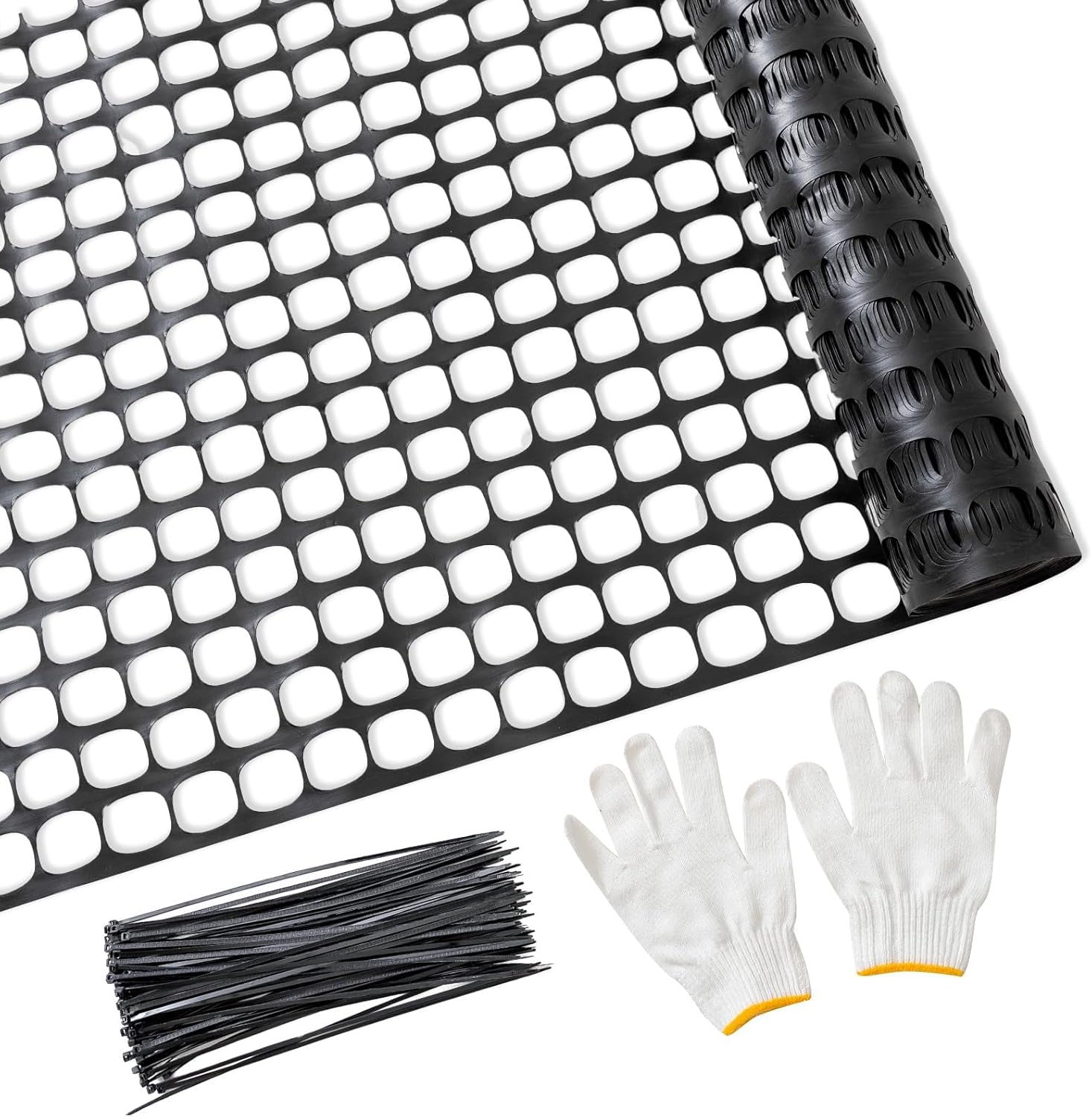 PotatoLife Plastic Mesh Fence for Garden and Animal Barriers