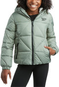 Girls Winter Coat - Heavyweight Quilted Sherpa Lined Cropped Puffer