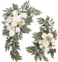 Wedding Arch Faux Flowers Set of 2 Greenery Garland for Wedding Decor
