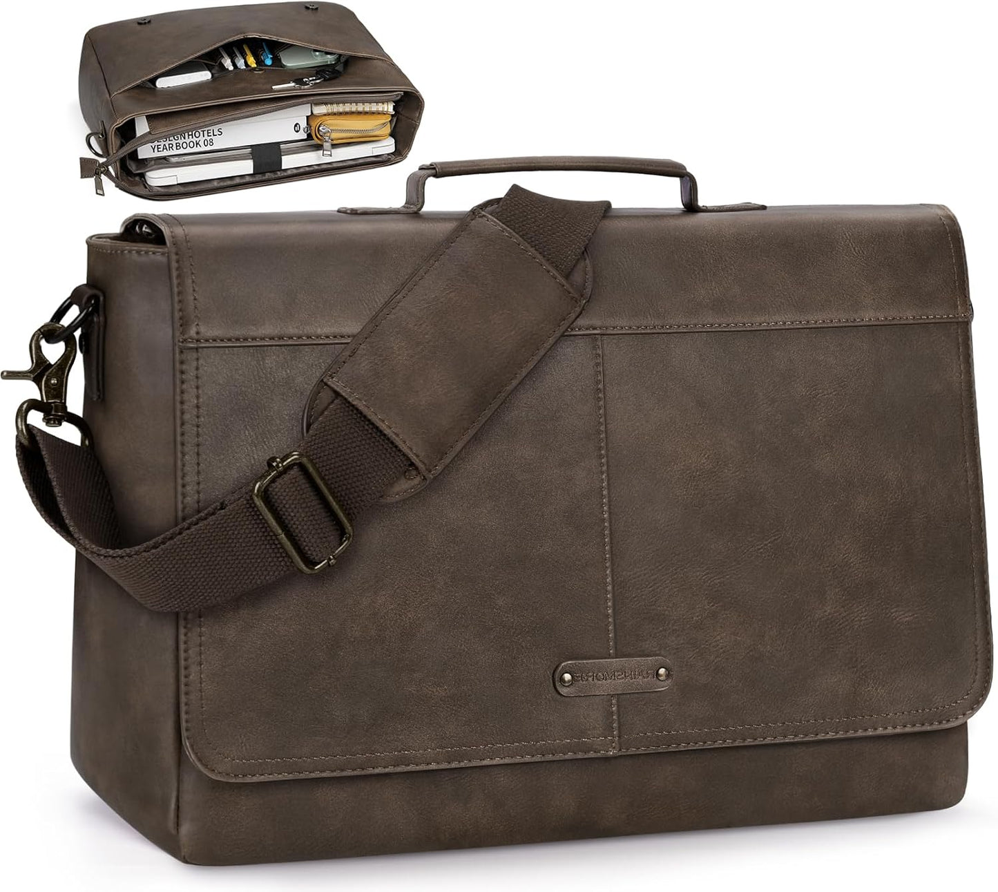 RAINSMORE Vintage Flap Messenger Bag for Men - Stylish & Durable