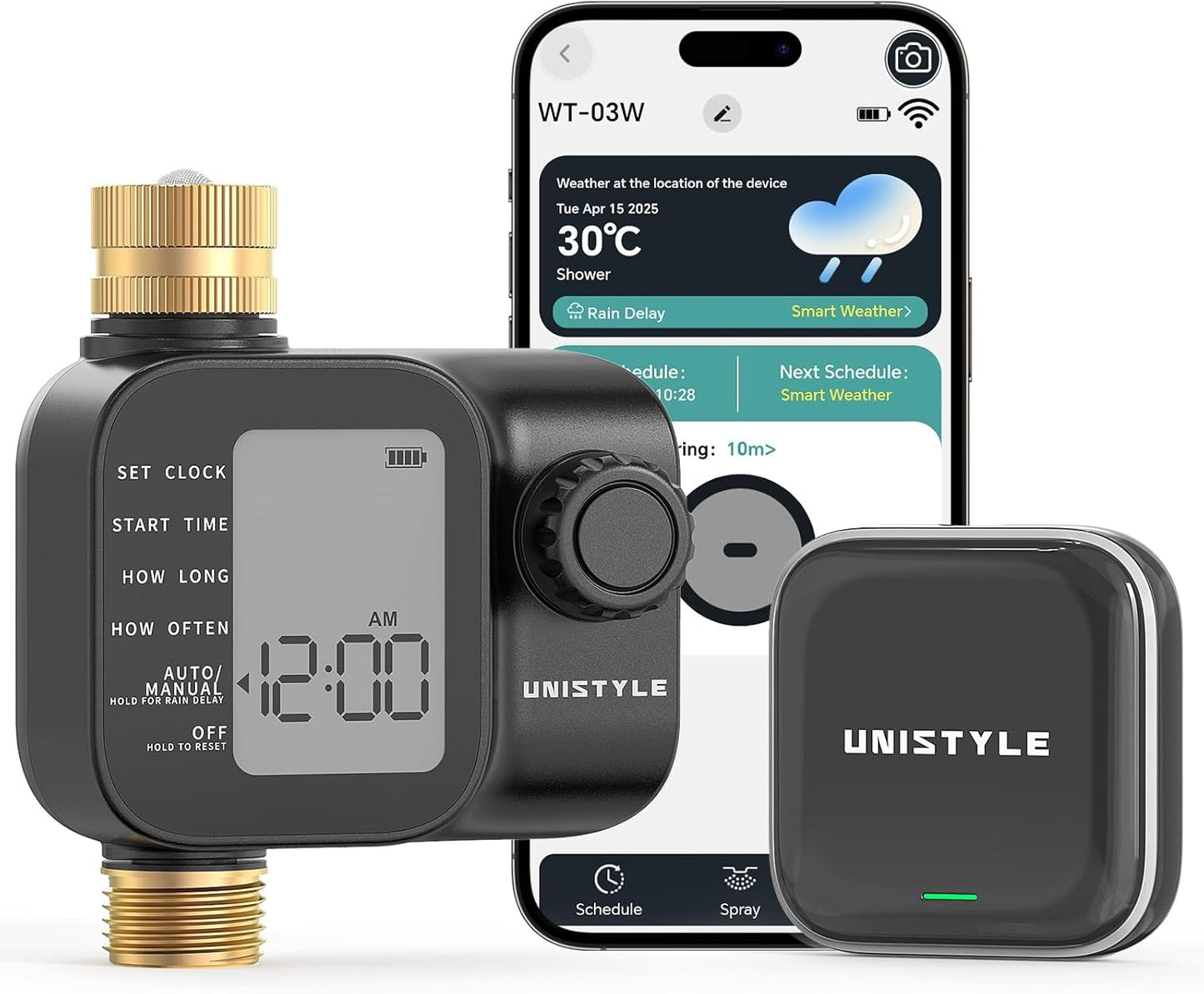 WiFi Sprinkler Timer with Brass Inlets & Outlets for Gardens