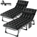 Patio Lounge Chair Folding Chaise - Portable Heavy Duty Comfort